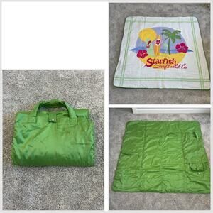 Pottery Barn Kids Packable Beach Blanket Tote Picnic EUC